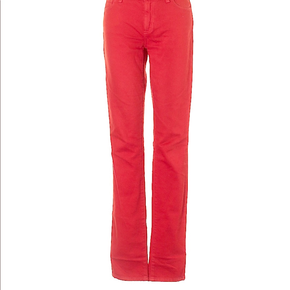 Vibrant red jeans